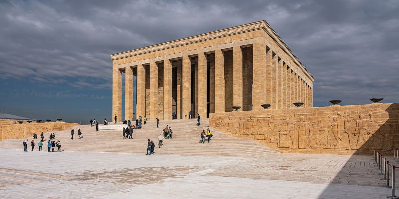 The colonnaded Hall of Honour of Anıtkabir in Ankara