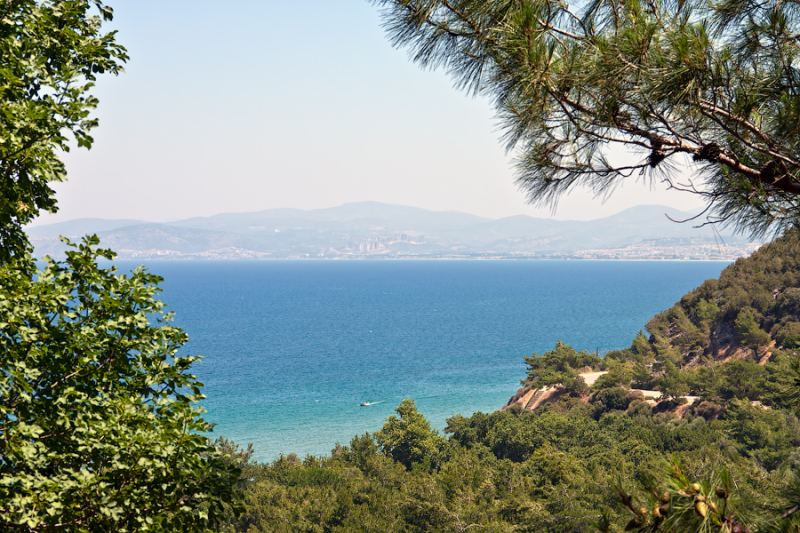 Die Küste der Dilek-Halbinsel vom Nationalpark aus