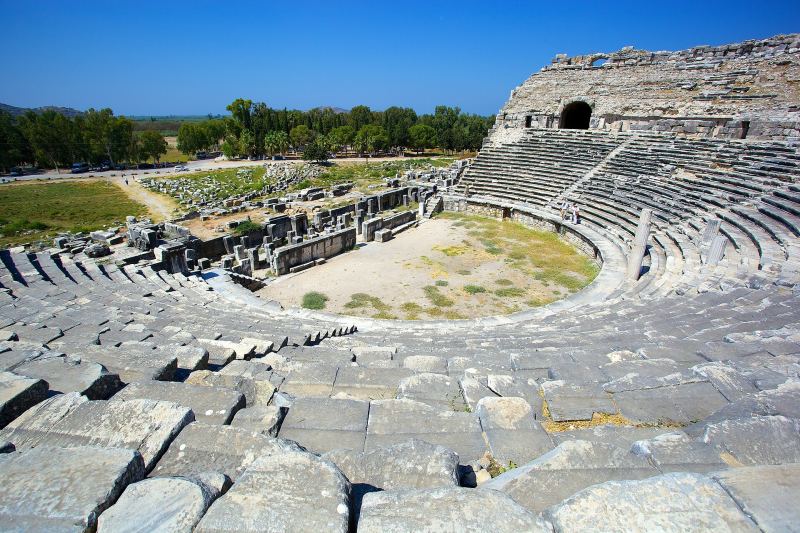 The large Roman theatre of Miletus