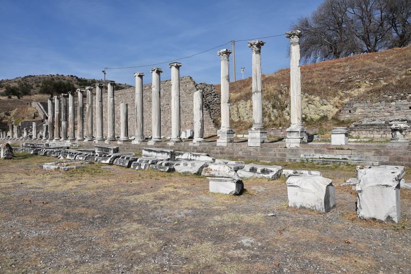 Columns of the colonnaded court at the Asklepion of Pergamon