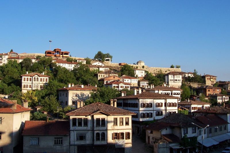 Timber-framed Ottoman houses on the hillside of Safranbolu