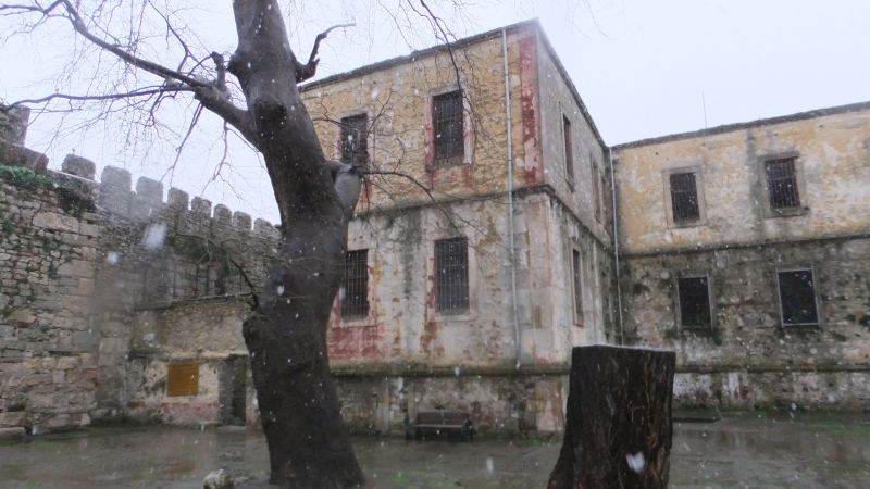 Courtyard and cell blocks of the Historical Sinop Prison