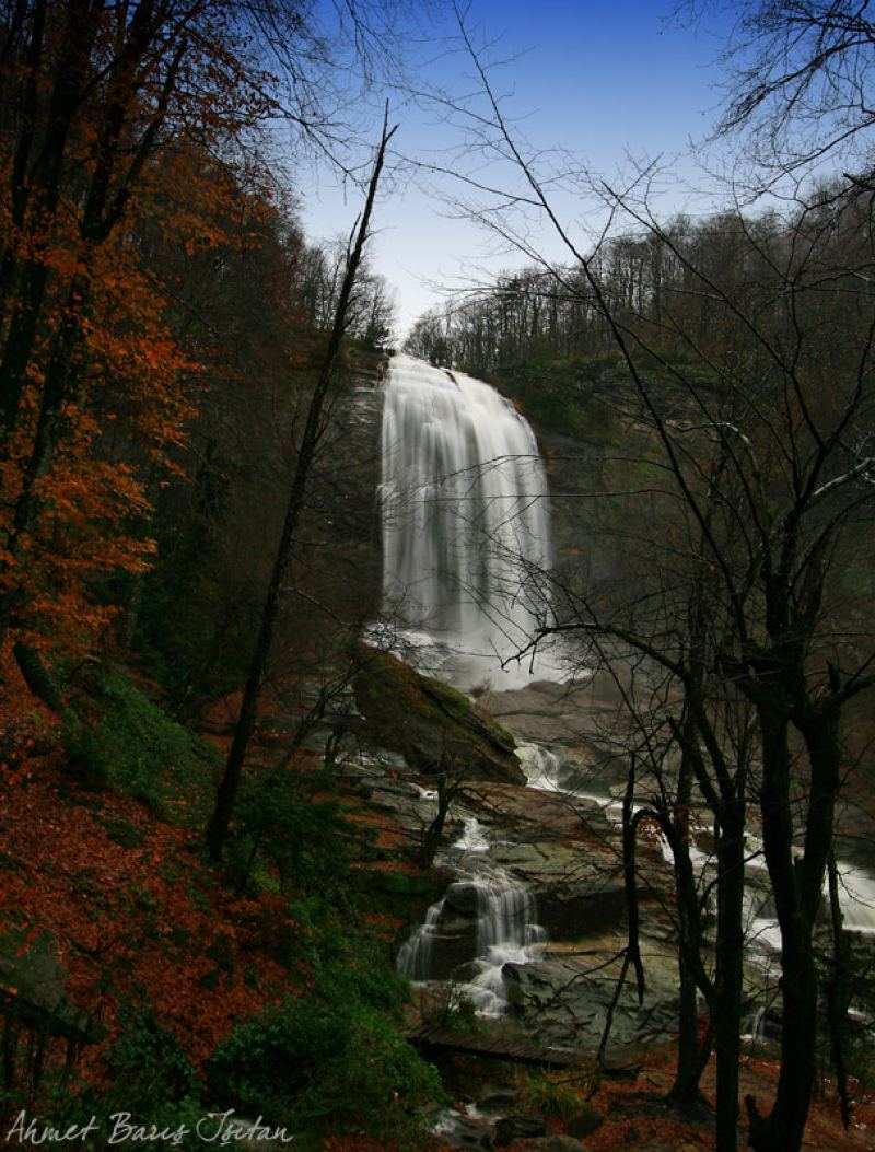 Suuçtu Waterfall in the forest near Mustafakemalpaşa